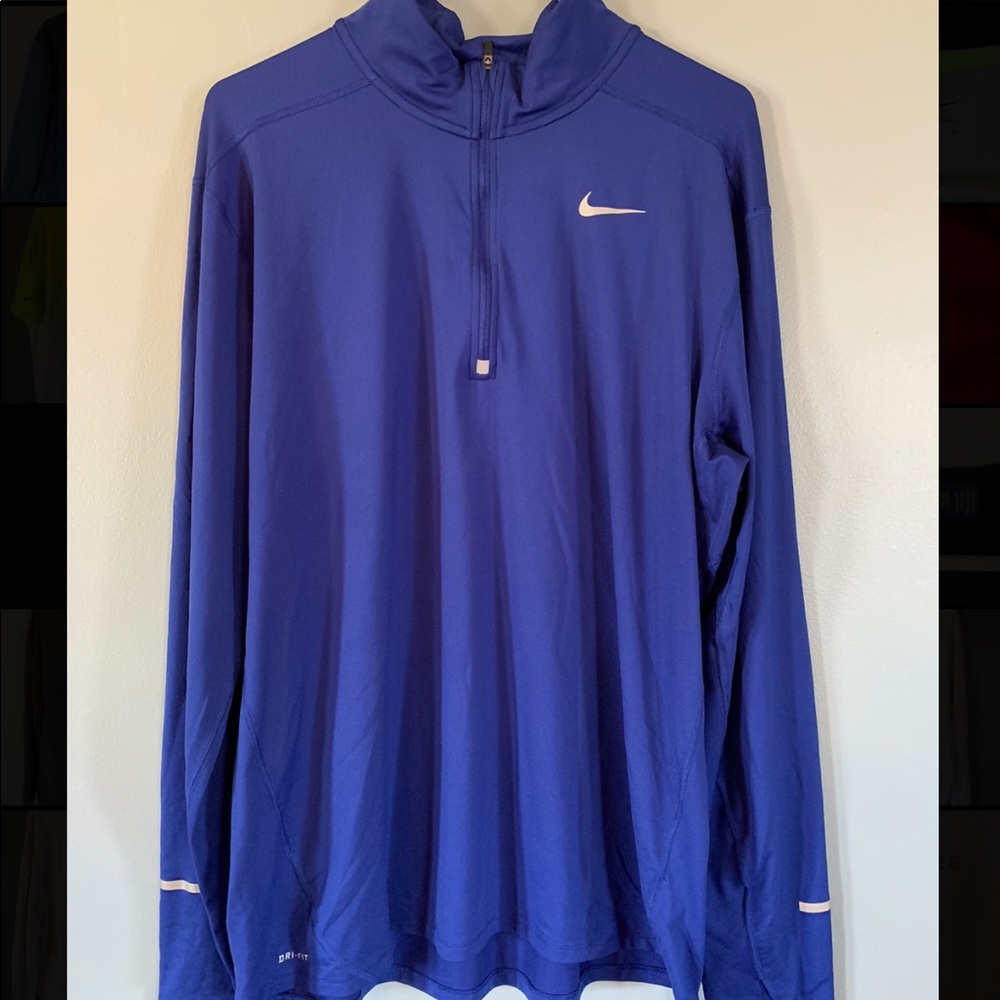 Blue Nike Dri-Fit 1/4 zip